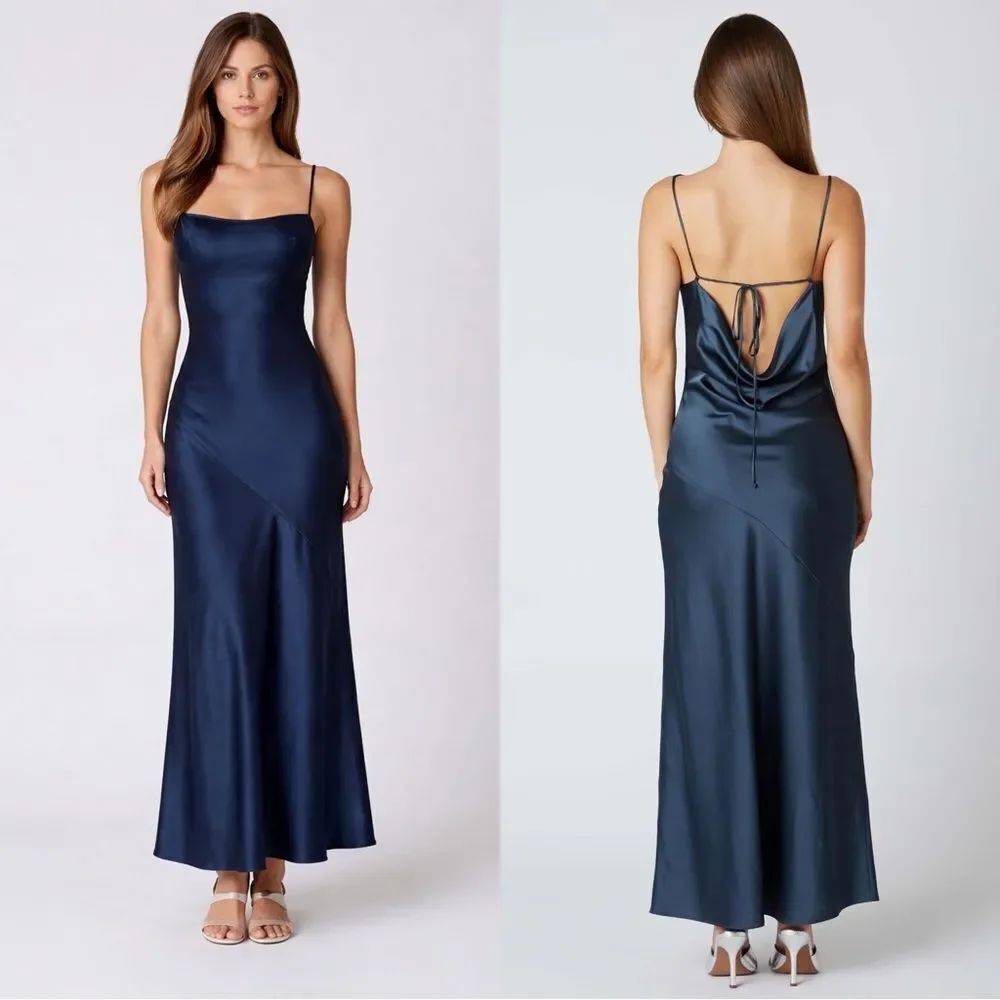 NWT Cotton Candy LA Maxi Navy Dress Blue Size S